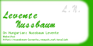 levente nussbaum business card